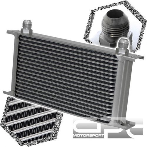 16 row engine/transmission racing 10-an silver aluminum powder coated oil cooler