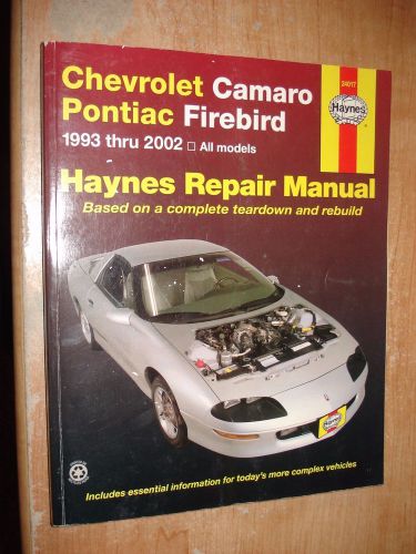 1993-2002 chevy camaro pontiac firebird service manual shop book z28 lt1 ls1 ss