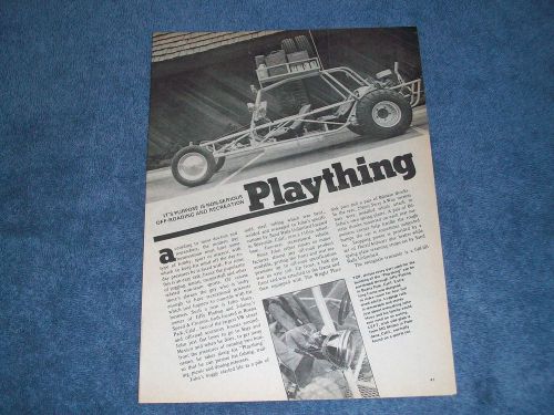 1979 vw powered 4-seat sand rail vintage article &#034;plaything&#034;