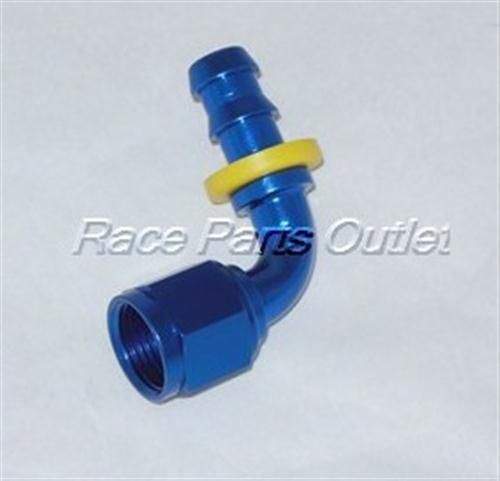 Prc #m1533 -8 blue aluminum push-on 90 degree fitting