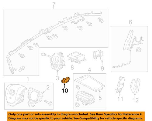 Honda oem supplemental restraint system-side sensor 77970tr0a11