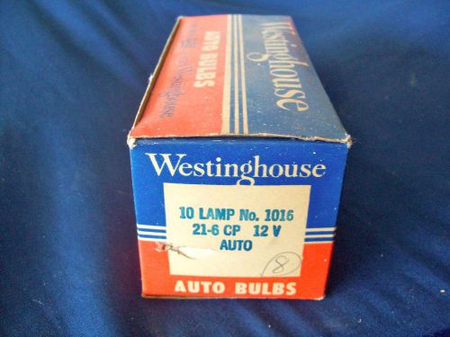 Westinghouse  no. 1016 21-6cp 12 volts  box of 8 bulbs nos