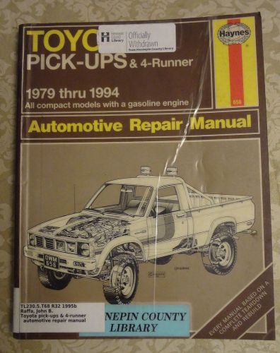 Haynes toyota pick-ups &amp; 4-runner manual 656