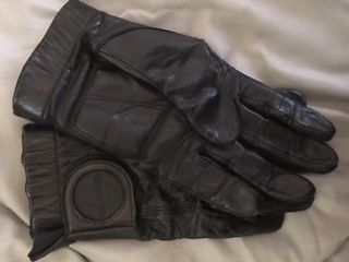 Harley davidson - black leather - women&#039;s gloves - size m