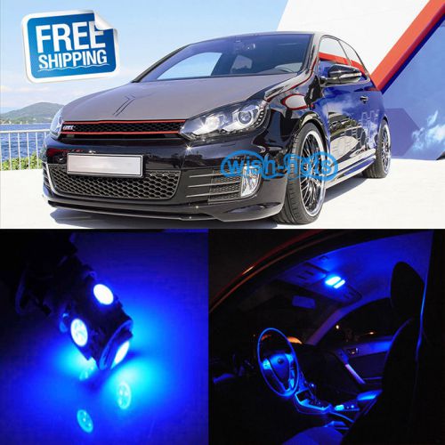 15pcs blue led interior light package kit for volkswagen mk6 mkvi gti golf 10-13