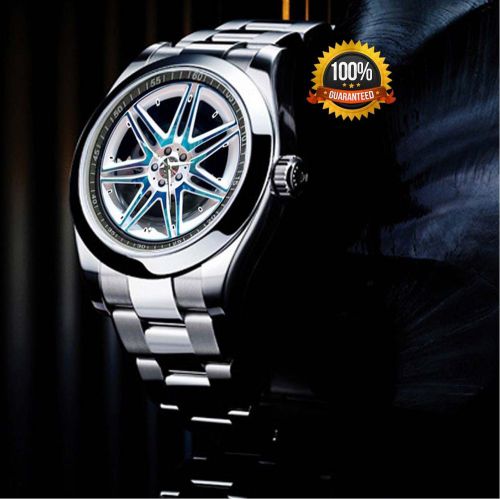 Mercedes benz b class rim wheels blue sport metal watch