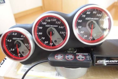 Genuine mugen assist honda s200 gauges pressure/temp/temp +pod latest model defi