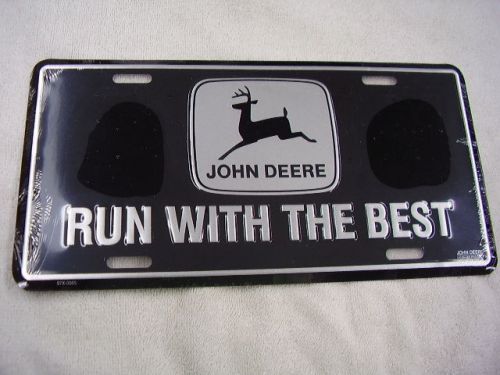 Purchase JOHN DEERE RUN WITH THE BEST LICENSE PLATE NEW in Horsham