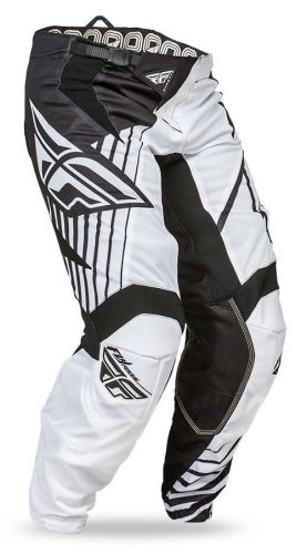 Fly racing kinetic vector mens mesh mx offroad pants black/white 26