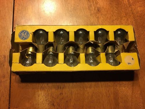 General electric minature lamps lot of 10 6 volt no. 1158