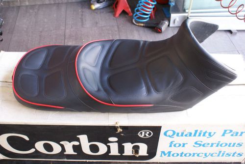 New corbin seat for bmw f650 st&amp;funduro leather with red stripe in boxed