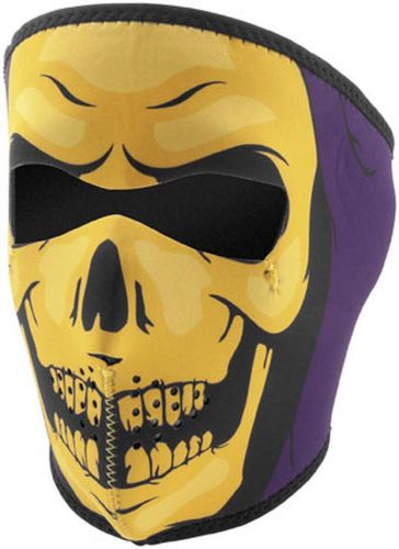 New zan headgear reaper adult neoprene full-mask, orange/black, one size