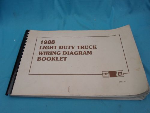 1988 light duty truck wiring diagram booklet chevy chevrolet gm st-350-88