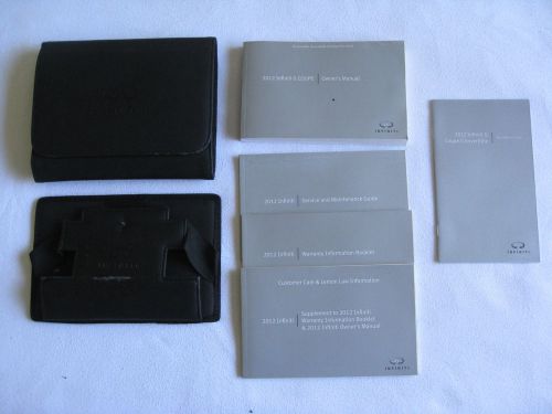 2012 infiniti g37 coupe owner&#039;s owners manual set w/quick ref, cases &amp; nav (nq)