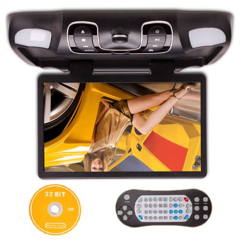 15.6&#034; 2din black car roof mount ovehead dvd cd player game gps multimedia global