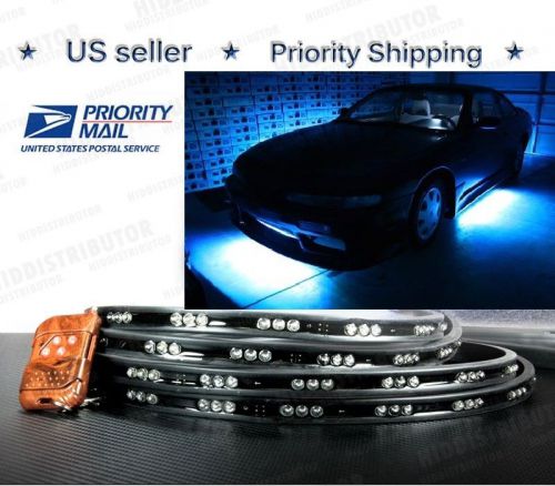 7 color led car underglow underbody neon light strip kit m - 2x 48&#034; &amp; 2x 36&#034;