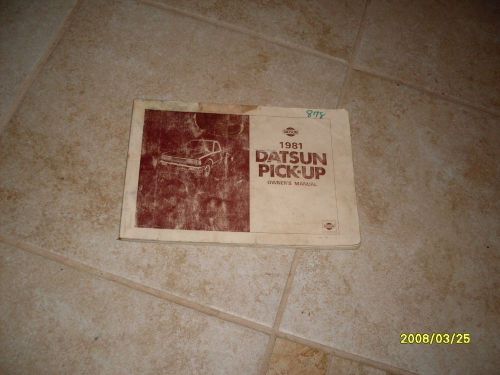 1981 datsun pick up owners manual owner&#039;s guide book original