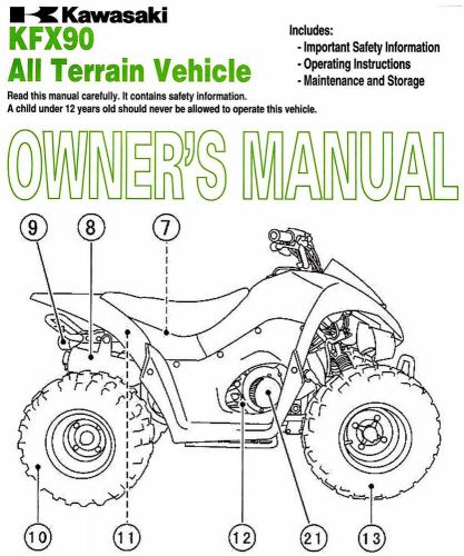 2009 kawasaki kfx90 atv owners manual -kfx90 atv--kawasaki--kfx 90 atv