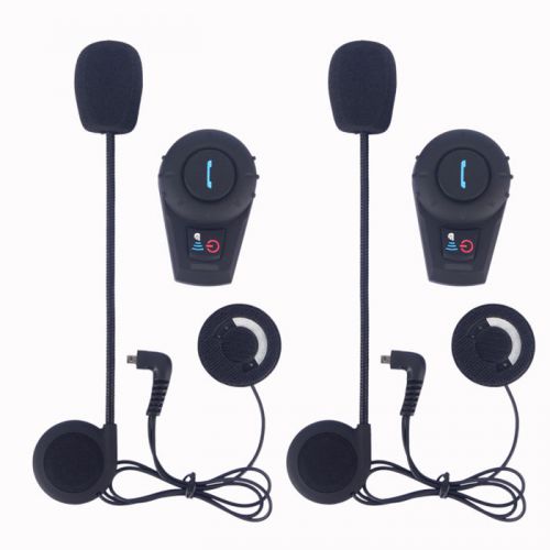 2x 500m bluetooth interphone motorcycle helmet intercom wireless communicator fm