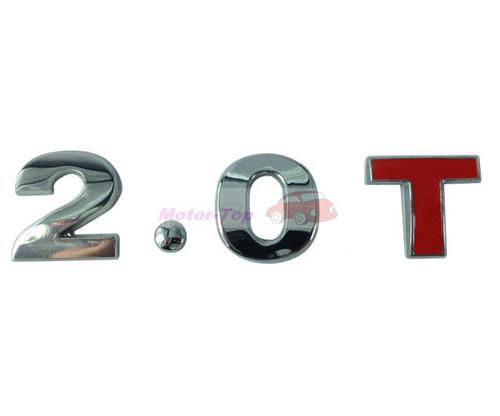 New 2.0t 2.0 t turbo metal trunk emblem badge decal sticker audi ford hyundai 