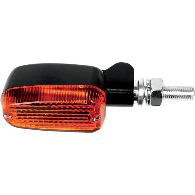 K&s oblong marker light set dual filament 10mm black amber