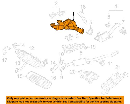 Vw volkswagen oem 04-06 touareg 3.2l-v6-exhaust pipe 7l0254300dx