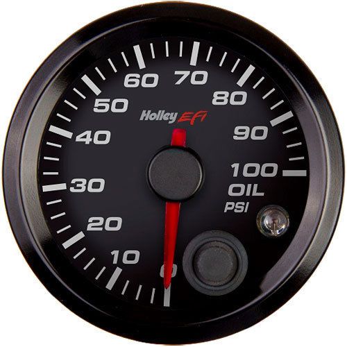 Holley 553-127 efi oil pressure gauge  2-1/16&#034; 0-100psi 270&amp;deg; sweep