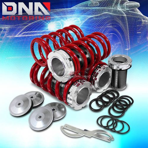 Adjustable 1-4&#034; black scale suspension red coilover spring/springs eg ek em dc2