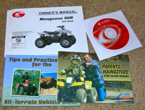 Factory kymco mongoose 90r off-road atv owner&#039;s manual dated 2011 new!