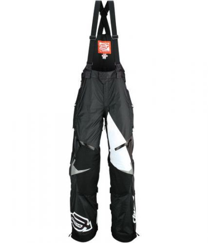 Arctiva comp s6 rr mens shell snowmobile bibs black/white