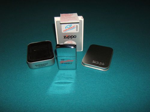 Vintage chevy  zippo&#034;the heartbeat of america&#034; ~1998 rare &amp; limited~