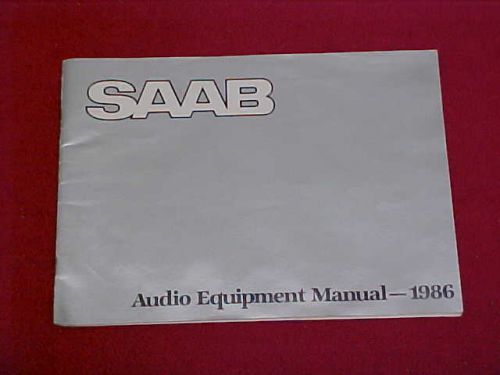 1986 original saab am fm audio radio book owners manual service guide oem 86