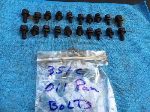 351 c cleveland oil pan mounting bolts, original ford mustang cougar torino