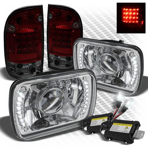 95-96 tacoma pro headlights w/super-led + r/s led perform tail lights + hid kit