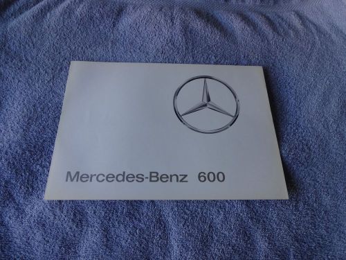 1964 mercedes 600 original factory sales brochure excellent dated 2/64