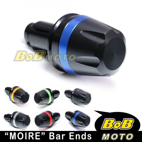Blue moire handle bar ends for suzuki v-strom 650/1000 all year
