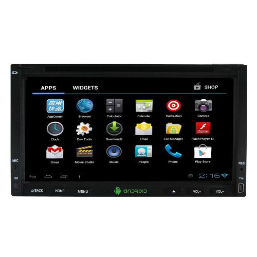 7&#034; in dash double 2 din android 4.4 os car stereo dvd player gps navigation bt