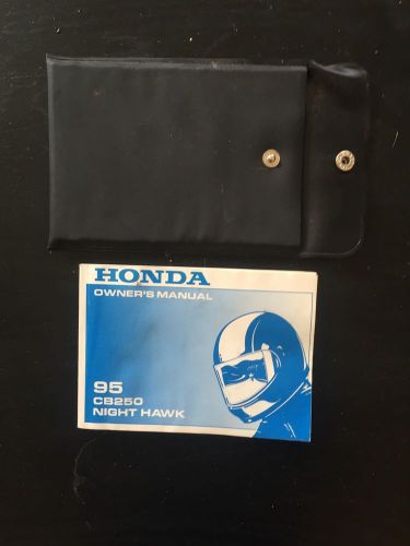 Honda owners manual 1995 cb250 night hawk