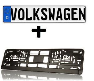 German euro germany european license plate frame tag vw jetta golf volkswagen