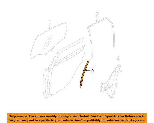 Subaru oem 09-13 forester glass-rear door-lower channel left 62240sc010