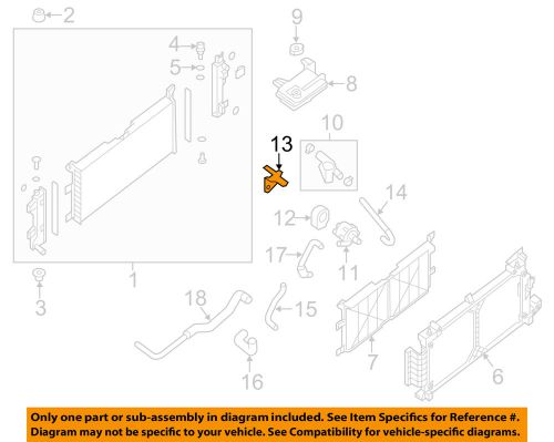 Nissan oem 13-15 leaf radiator-water pump bracket 215843nf0a