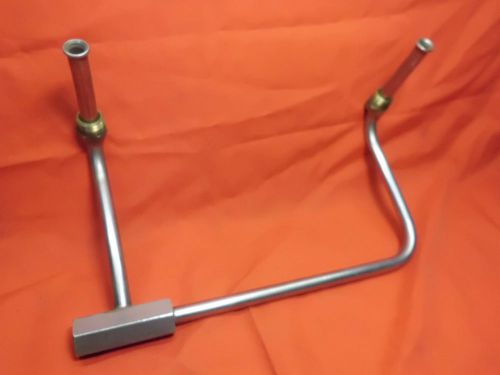 Holley carb ss fuel line fixture. 3/8&#034; stainless steel holley fuel lines  +nice+