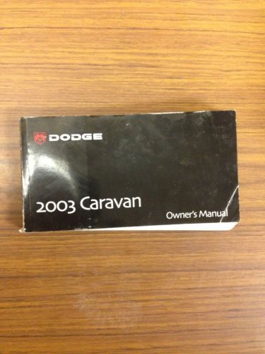 2003 dodge caravan owners manual