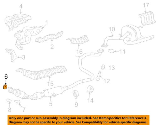 Toyota oem 07-15 yaris 1.5l-l4 exhaust-front pipe gasket 1745121070