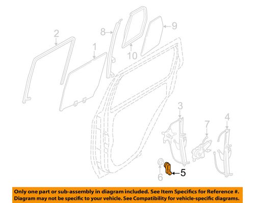 Nissan oem 99-00 pathfinder glass-rear door-regulator handle 827600w003