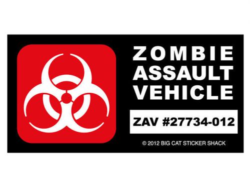 Zombie assault vehicle (bumper sticker)