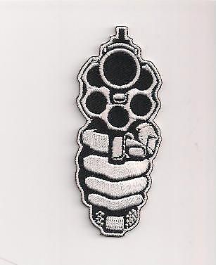 6 shooter revolver 3 inch gun patch. nra biker colt smith&amp;wesson. cowboy new