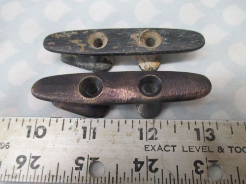 Bronze deck cleats - 3 inch - for dippy, canoe, small craft