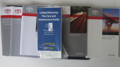 2012 toyota corolla owners manual books-warranty rights-navigation system-+ case