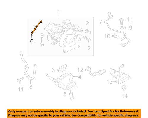 Subaru oem 10-12 legacy turbocharger-hose 14447aa310